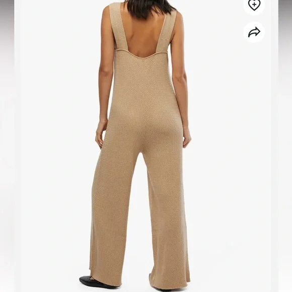 Weworewhat Wide Leg Cable Knit Jumpsuit size M NWT - Picture 2 of 9